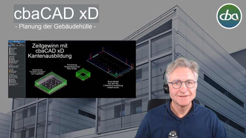 cbaCAD xD Kantenausbildung "4 Wände auf einen Streich"